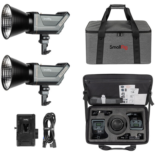 SmallRig RC 220D Daylight LED Monolight with V-Mount Battery Plate (2-Light Kit)