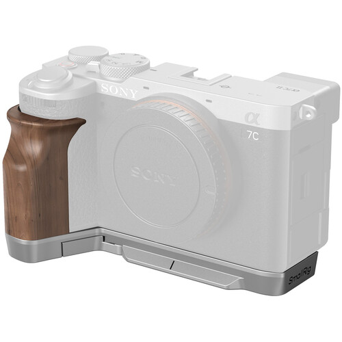 SmallRig L-Shape Mount Plate with Wooden Handle for Sony a7C II & a7CR