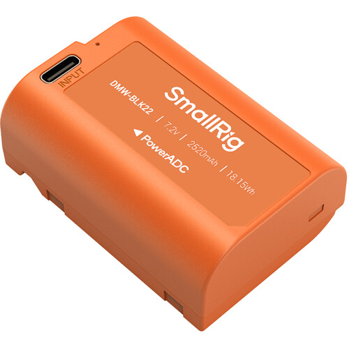 SmallRig DMW-BLK22 USB-C Battery (2520mAh, Orange)