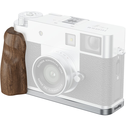 SmallRig L-Shaped Mount Plate with Wooden Handle for FUJIFILM X half (Silver)