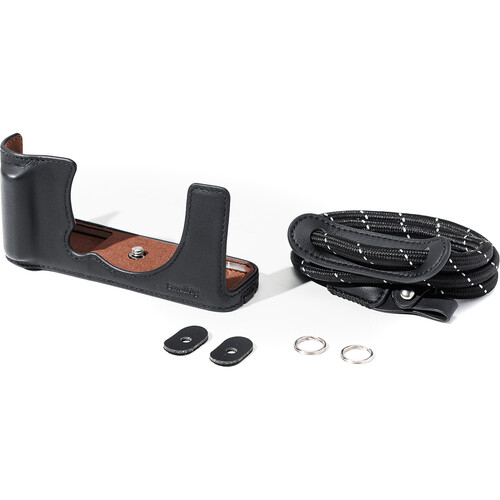 Housse Demi-étui Cuir Véritable Pour Fujifilm X-E5 - Fait Main - Neuf