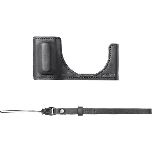 SmallRig Leather Half-Case with Wrist Strap for Ricoh GR IV (Black)