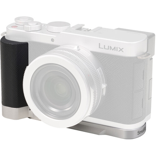SmallRig L-Shaped Mount Plate with Silicone Handle for Panasonic LUMIX L10 (Silver)