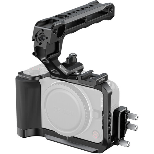 SmallRig 5766B Camera Cage Kit with Top Handle and Cold Shoe for Canon EOS R50 V (Black)