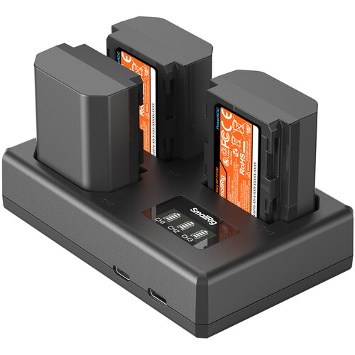 SmallRig NP-FZ100 Kit with 3 Batteries and Portable 3-Bay Charger