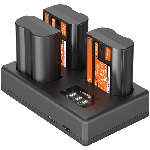 SmallRig EN-EL15c Kit with 3 Batteries and Portable 3-Bay Charger