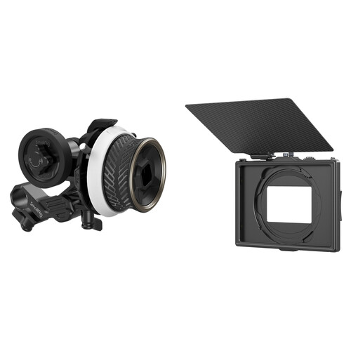 SmallRig Adjustable Clamp-On LITE Matte Box with F40 mini Follow Focus Kit