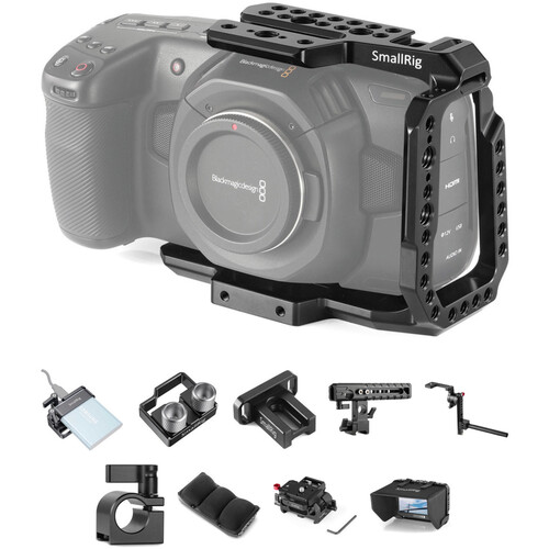 SmallRig Shoulder Rig Kit with Lens Support and Dovetail for BMPCC 6K & 4K