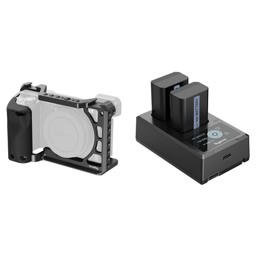 SmallRig Camera Cage + Battery/Charger Kit for Sony a6400/a6300/a6100