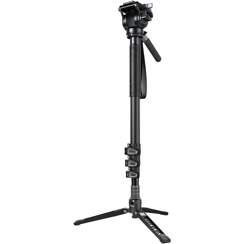 SmallRig 4-Section Carbon Fiber Monopod with Fluid Head