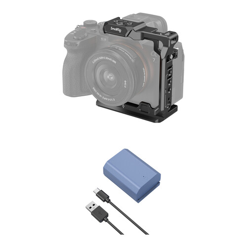 SmallRig Half Camera Cage + NP-FZ100 USB-C Battery Kit for Select Sony Cameras