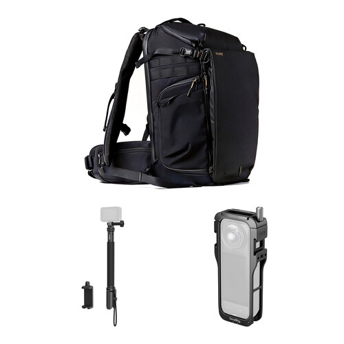 SmallRig Professional Outdoor 25L Backpack with Instax360 X5 Cage and Selfie Stick Kit