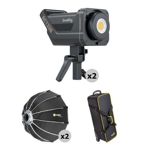 SmallRig RC 120B Bi-Color LED Monolight with Softbox (2-Light Kit)