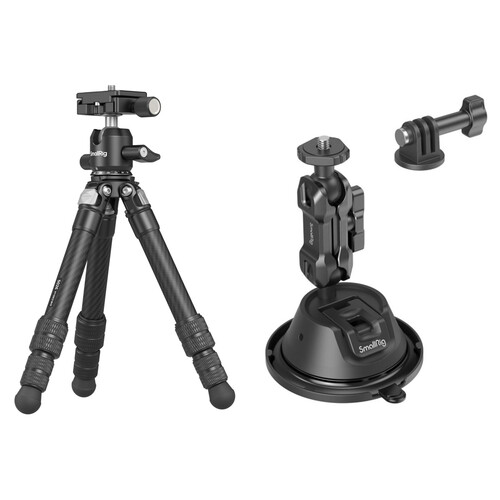 SmallRig SC-1K Portable Suction Cup Mount + Carbon Fiber Pocket Tripod Kit