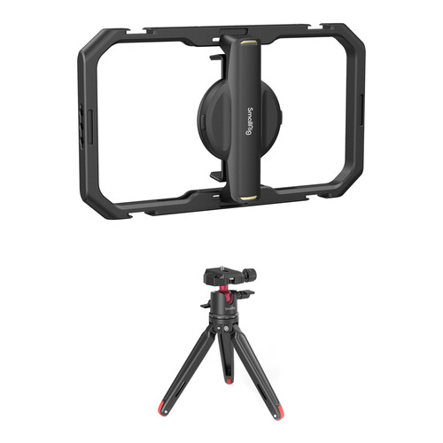 SmallRig Universal Quick Release Mobile Phone Cage with Tabletop Mini Tripod Kit