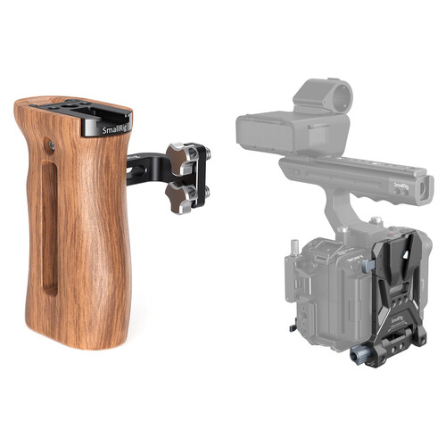 SmallRig Universal Wooden Side Handle and V-Mount Battery Plate Kit