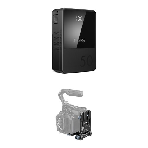 SmallRig VB50 Mini V-Mount Battery with Folding V-Lock/Arca Plate Kit (50Wh)