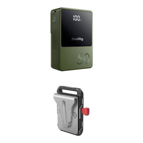 SmallRig VB50 Mini V-Mount Battery + Belt Clip Kit (50Wh, Green)