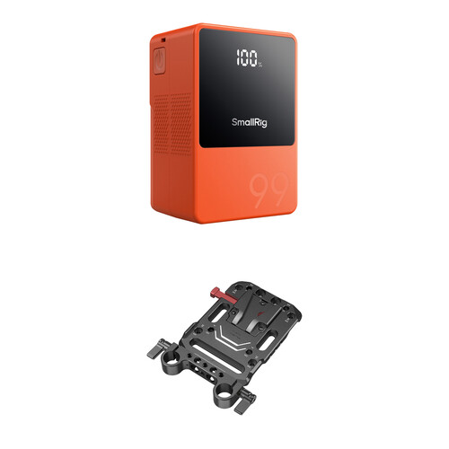 SmallRig VB99 mini Battery Kit with 15mm Mounting Plate (99Wh, Orange)