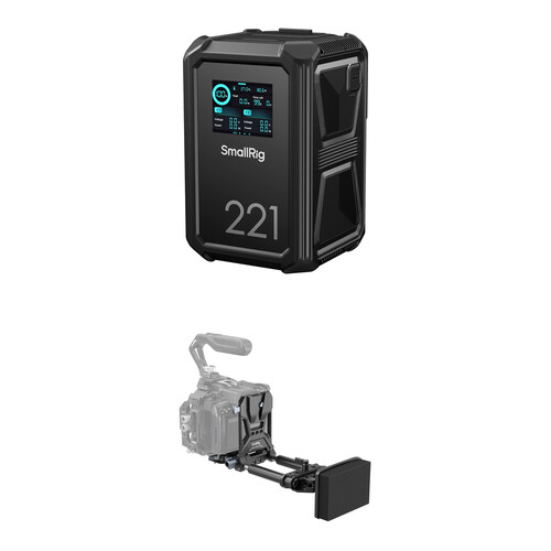 SmallRig X221 V-Mount Battery with Advanced 15mm LWS Rod Battery Mount