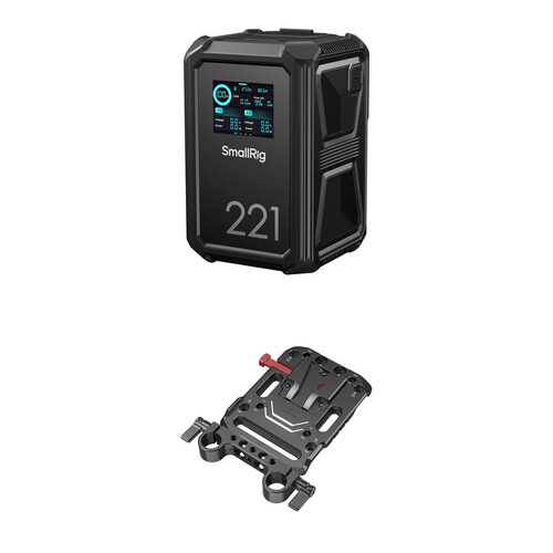 SmallRig X221 V-Mount Battery with V-Lock Battery Plate and 15mm LWS Rod Clamp