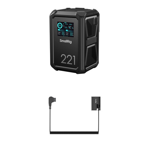 SmallRig X221 V-Mount Battery with Coiled LP-E6P Dummy Battery (22.8")