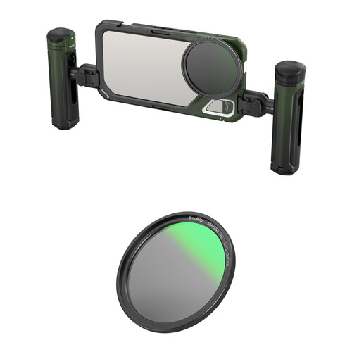 SmallRig x Brandon Li Special Mobile Video Cage Kit with Handles and Accessories and Magnetic CPL Filter for iPhone 15 Pro Max