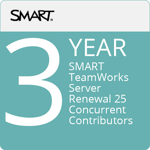 SMART Technologies SMART TeamWorks Server Renewal 25 Concurrent Contributors (3-Year Subscription)