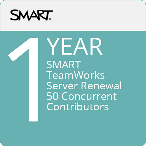SMART Technologies SMART TeamWorks Server Renewal 50 Concurrent Contributors (1-Year Subscription)