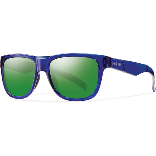 Smith Optics Lowdown Slim Sunglasses (Crystal Blue - Gray Carbonic TLT & Green Sol-X Mirror Coat)