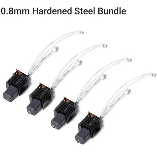 Snapmaker Hardened Steel Hotend for U1 3D Printer (0.8mm, 4-Pack)
