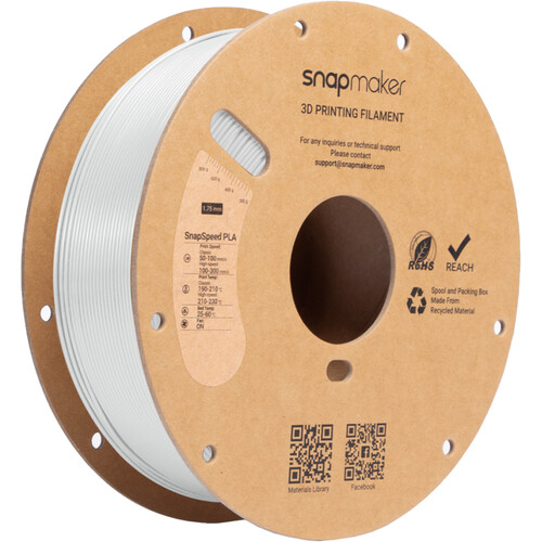 Snapmaker SnapSpeed PLA RFID Filament (1kg, Pearl White)
