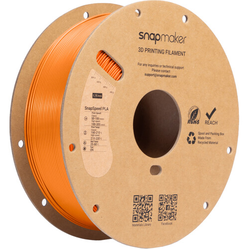 Snapmaker SnapSpeed PLA RFID Filament (1kg, Orange)