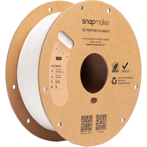 Snapmaker Matte PLA RFID Filament (1kg, Ivory White)