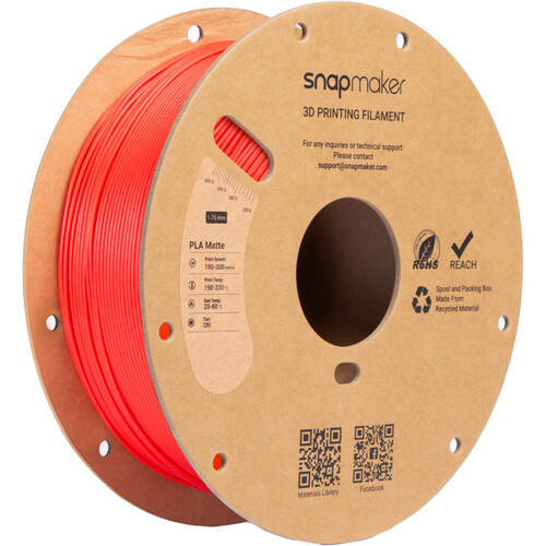 Snapmaker Matte PLA RFID Filament (1kg, Engine Red)