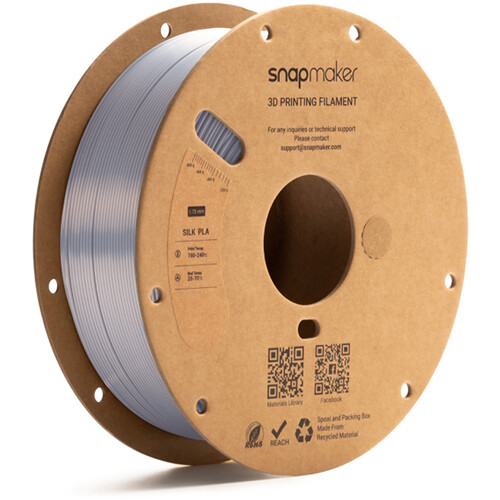 Snapmaker Silk PLA RFID Filament (1kg, Silver)