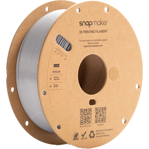 Snapmaker PETG HF RFID Filament (1kg, Light Gray)