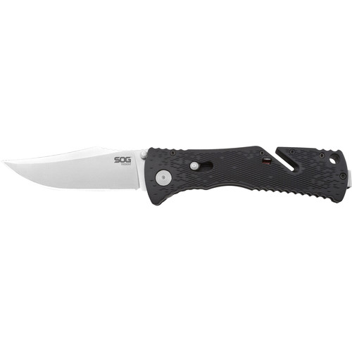SOG Trident Clip Point Folding Knife (Straight-Edge)