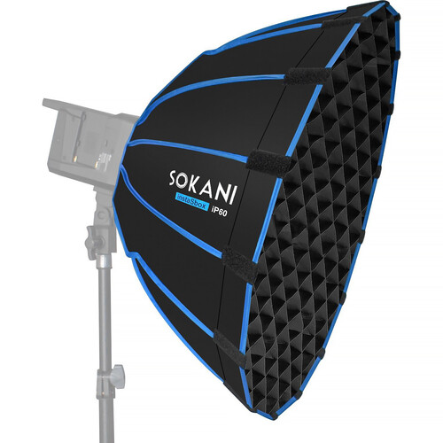 Sokani instaSbox iP60 Quick-Open Parabolic Softbox with Grid (23.6")
