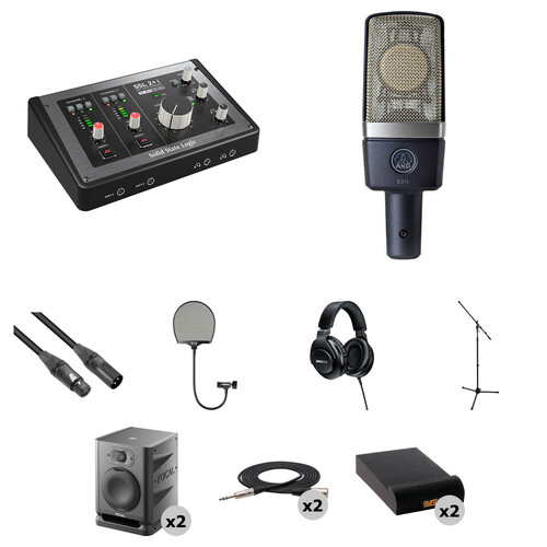 Solid State Logic SSL 2+ MKII USB-C Audio/MIDI Interface with Home Studio Kit