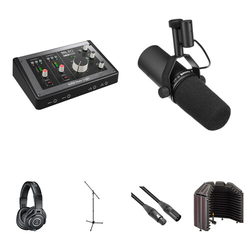 Solid State Logic SSL 2+ MKII USB-C Audio/MIDI Interface with Voiceover Kit