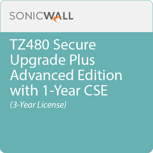 SonicWALL TZ480 Secure Upgrade Plus Advanced Edition with 1-Year CSE (3-Year License)