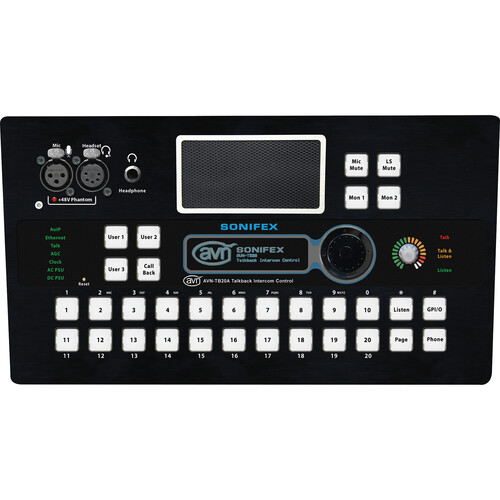 Sonifex AVN-TB20AD Advanced Desktop Talkback Intercom and AoIP Portal