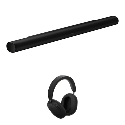 Sonos Ace Wireless Noise-Canceling Over-Ear Headphones with Sonos Arc Ultra Soundbar (Black)
