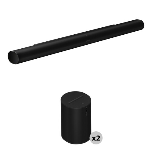 Sonos Arc Ultra Soundbar and Two Era 100 Speakers (Black)