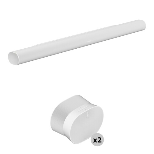 Sonos Arc Ultra Soundbar and Two Era 300 Speakers (White)