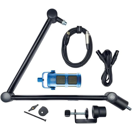 Sontronics Podcast Pro Supercardioid Dynamic Microphone Voicecasting Pack (Blue)