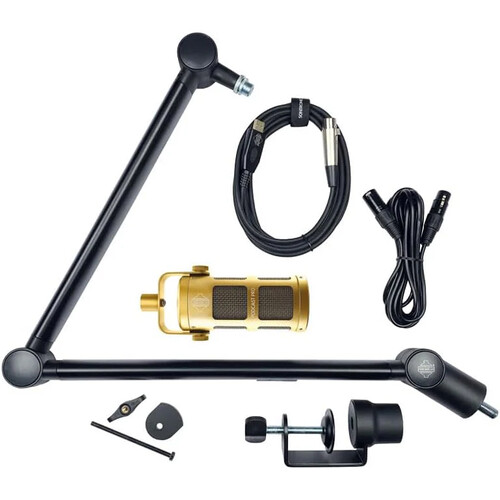 Sontronics Podcast Pro Supercardioid Dynamic Microphone Voicecasting Pack (Gold)