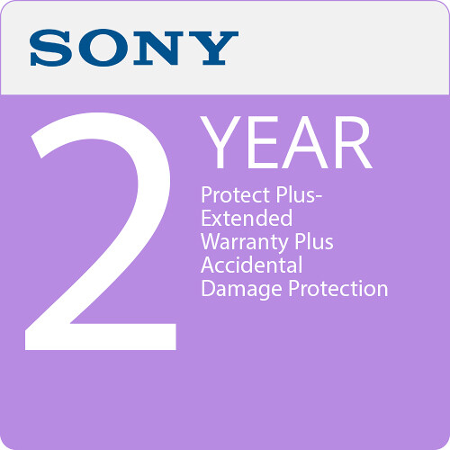 Sony 2-Year Protect Plus Extended Warranty with ADP for Photo and Video Cameras and Lenses ($100.00-$149.99)