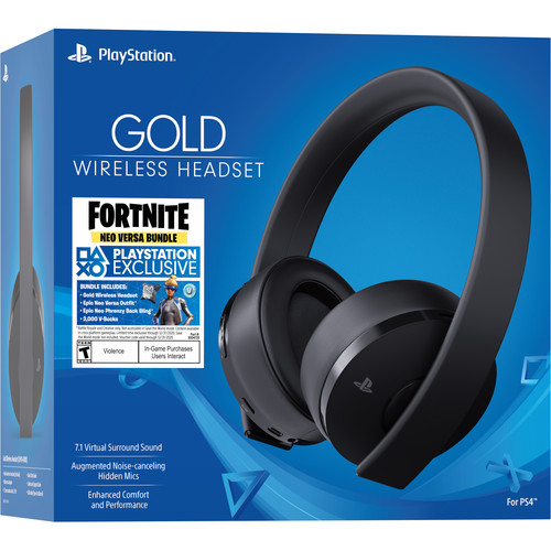 Sony Fortnite Neo Versa Gold Wireless Headset Bundle (Jet Black)